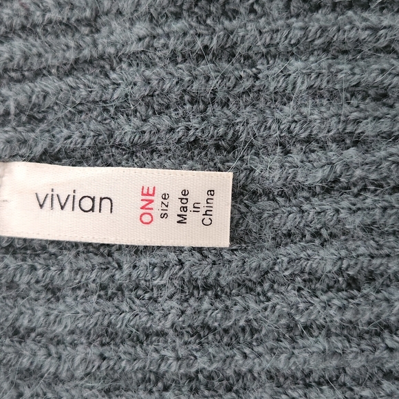 Vivian Teal Blue One Size Flowy Sweater - Picture 3 of 9